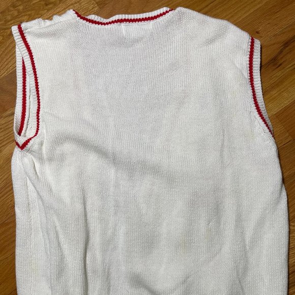 vintage white sweater vest - Picture 5 of 6